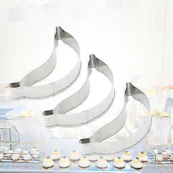 3 stk. kageforme i rustfrit stål, gør-det-selv bageforme, dessertforme, fondantform