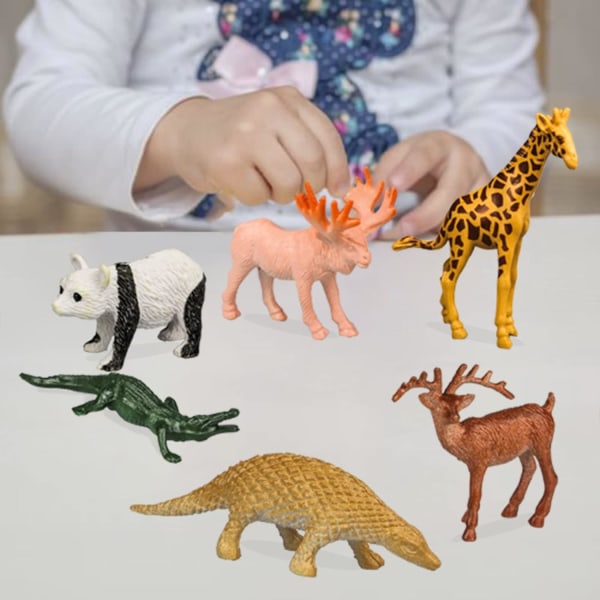 AI-djurleksaker för barn - 53 delar - Djurfigurer från zoo - Lär dig