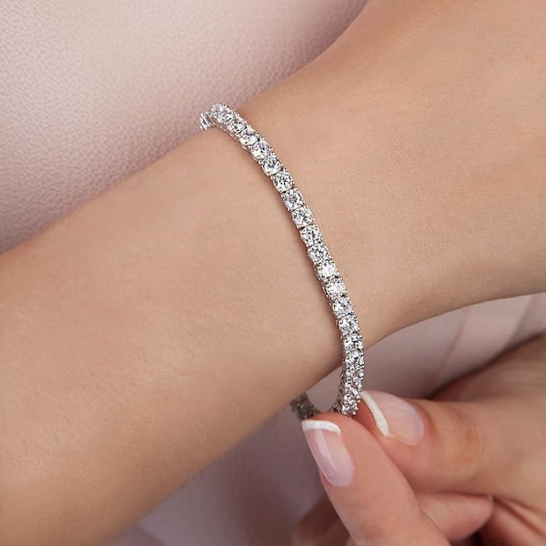 Kubisk Zirkonia Klassisk Tennis Armbånd | Guld Armbånd til Kvinder