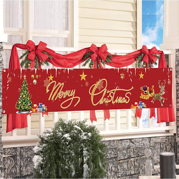Julebanner, Glædelig Jul Dørbannere, Stor Juleban