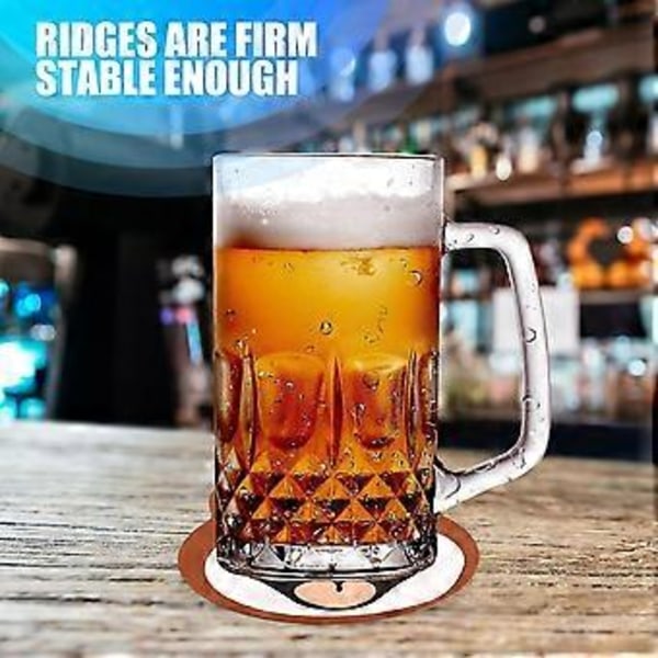 Tegneserie Læder coasters, varmebestandige, skridsikre, PU lædermåtter til tekopper, ideelle til kæledyr, stuer