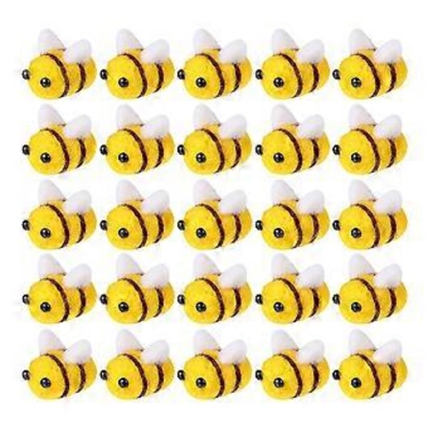 25 st Wool Felt Bina Dekorationer Söta DIY Bi-hantverk Kläder Hatt Tillbehör