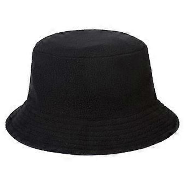 Unisex Mode Bucket Hat PU Læder Regnhat Vandtæt (sort) (mørkeblå)