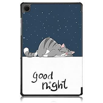 Smart Lærtablettveske For Samsung Galaxy Tab A9 Plus (Lat Katt)