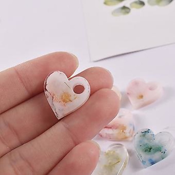 Hjärtformat Hänge Form Silikon DIY Resin Epoxi Gjutform Konst Hantverk Form ( )