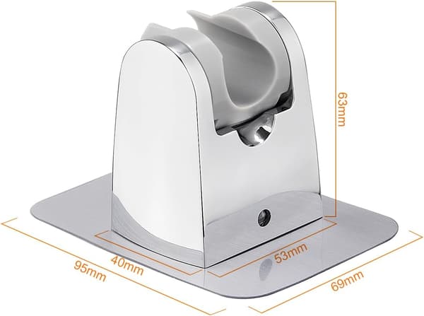 Dusjhodeholder uten boring 3M lim - justerbar dusjholder (45°), universell hånddusj