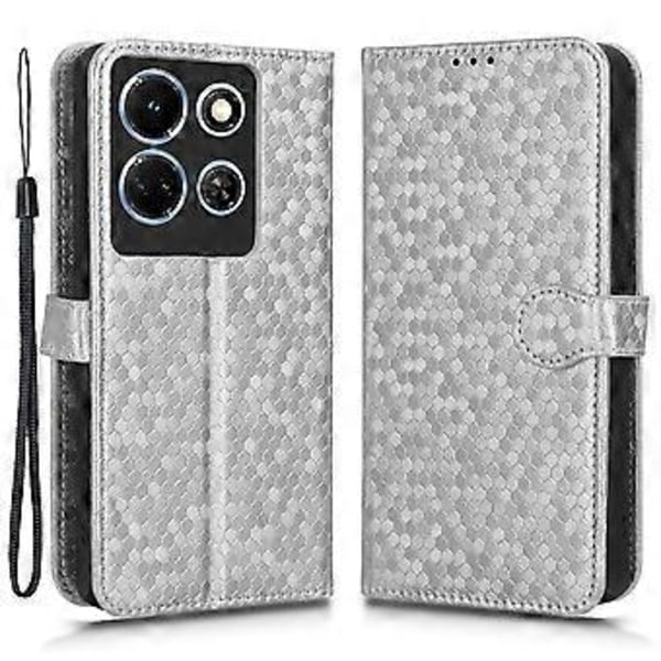 Infinix Note 30 4G:lle pistekuvioitu PU-nahkainen telakka-kotelo lompakko puhelimen suojakotelo (tyyli D)