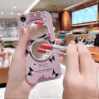 Kawaii Mobilskal för iPhone 14 Plus Sött Tecknat Silikonskyddsfodral för Kvinnor & Flickor Lila