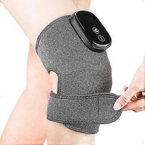 Massage Värme Knäskydd, Elektrisk Värme Knäskydd Vibration Knämassager Termisk Värmeterapi Varm Kompress 1st