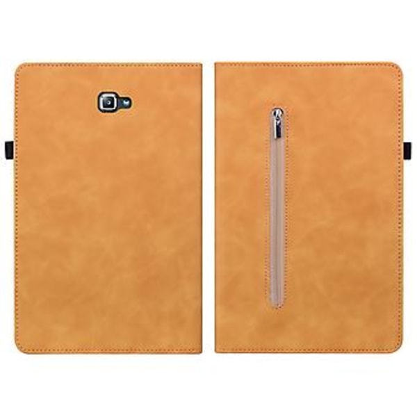 Lynlås Læder Tablet Etui Til Samsung Galaxy Tab A 10.1 2016/T580/T585 (Gul)
