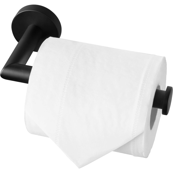 Black Toilet Roll Holder, Wall Mounted Toilet Paper Holder f