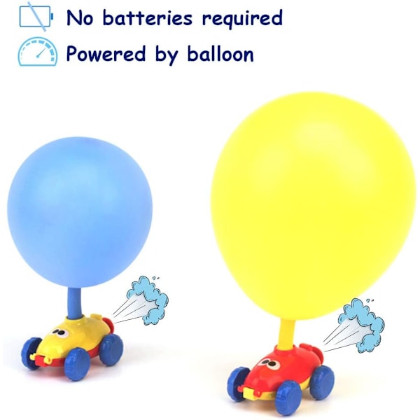 Ilmapalloauto Balloon Racer manuaalisella ilmapumpulla lapsille