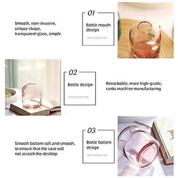 100% Ny, 400ml Tomma Glas Diffuser Flaskor - Blommvas Flerfärgad Gåva Hem Rosa Grön Grå Vit (Cyan)