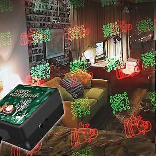 LED Juleprojeksjonslampe, Laser Stjernehimmel Snøfnugg Projeksjonslampe(C )