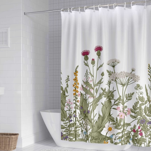 Rock Cloud Blomster Bruseforhæng 180x200cm, Akvarel Blomster Fa