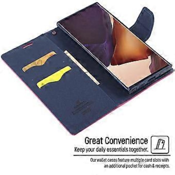 Samsung Galaxy Note20 Nahkainen Kotelo (Ruusunpunainen)