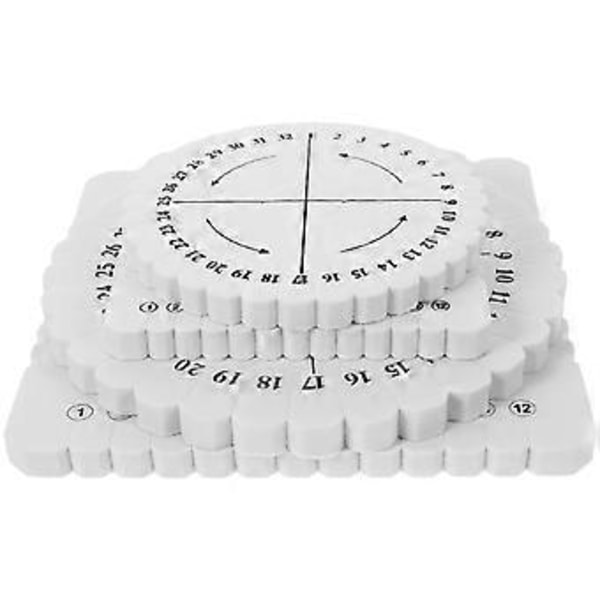 4 kpl köyden punontavan laudan DIY-rannekorun kutomakone köyden punontakiekko köyden käämityslaite kutomatyökalut (150 mm pyöreä 10 mm pyöreä 150x150 mm neliö 100x100 mm neliö