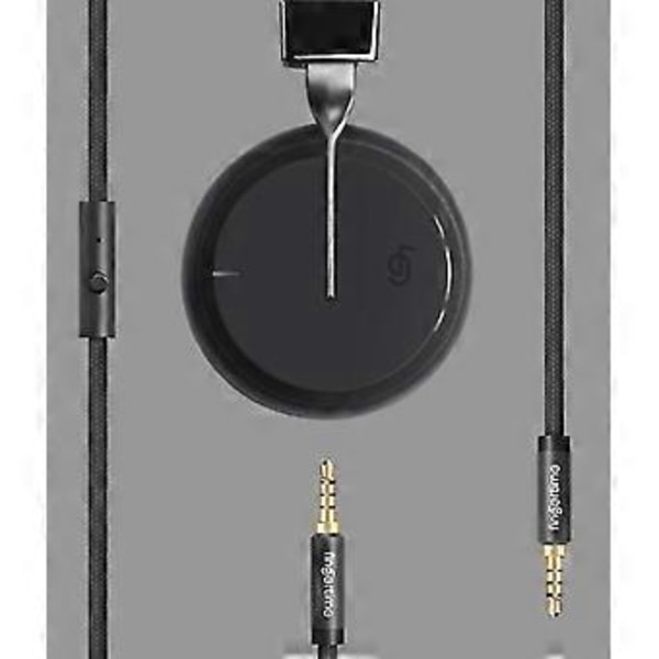 Langattomat Bluetooth-kuulokkeet mikrofonilla, on-ear kuulokkeet älypuhelimelle ja kannettavalle tietokoneelle (Musta)