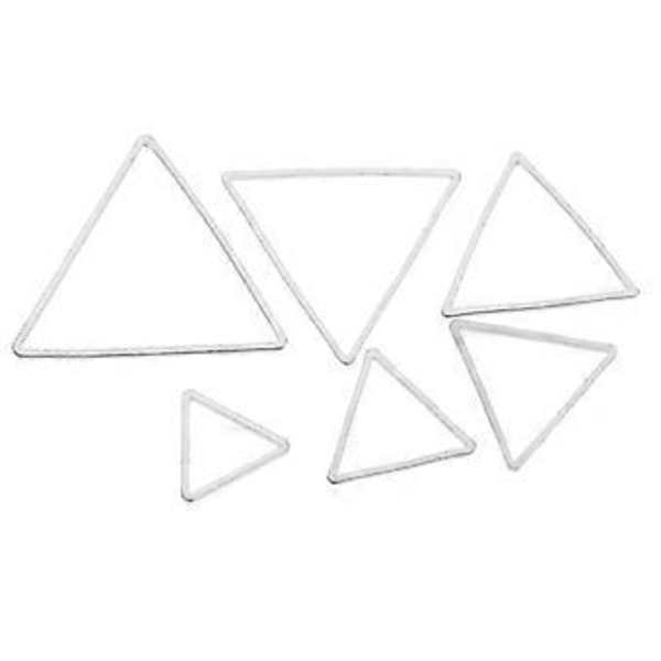 20 kpl Geometrisia riippuvia korvanappikorvakoruja riipus DIY (Hopeinen kolmio 20mm)