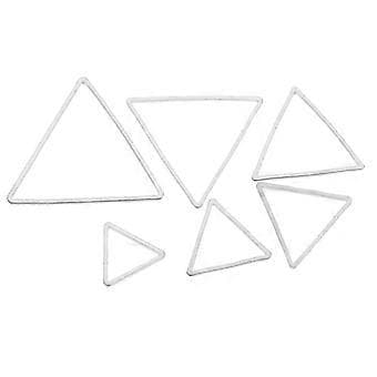20 st Geometriska Hängande Öronstift Örhängen Hänge DIY (Silver Triangel 20mm)