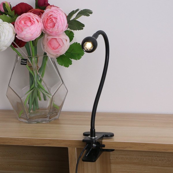 Klips på skrivebordslampe LED leselampe USB svanesenglampe med Swi