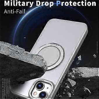 Kompatibelt magnetiskt skal för iPhone 14, kompatibelt med MagSafe ringstativ (Grå)