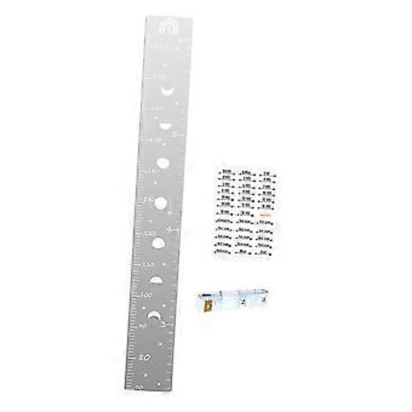 Barn Tillväxtdiagram Spegel Höjdmätare Splittersäker Multifunktionell för Helkroppsmätning DIY Splicing Barnrum Väggdekor (Stil B)