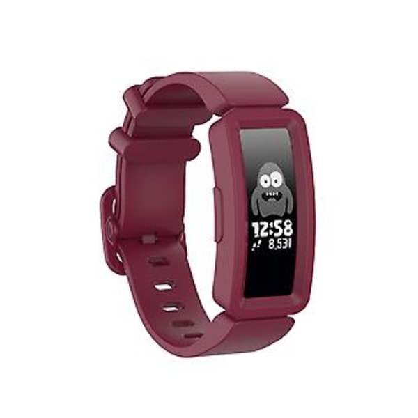 Smartwatch Silikon Urrem til Fitbit Inspire HR (Hvid) (Tråd Rød)