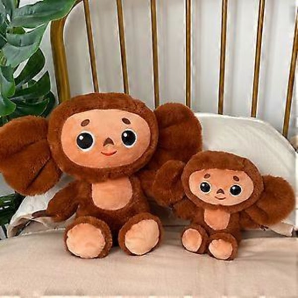 Cheburashka Apa Plush Storörad Apa Plysch Leksak Dock för Barn Födelsedag Julgåva (23cm Blå)