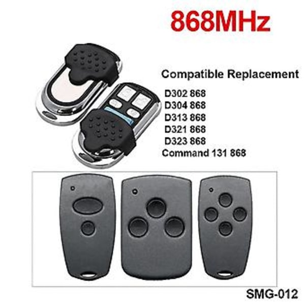 Garageportfjärrkontroll för 868 MHz för Digital D302 D304 D313 D321 D323 131 868