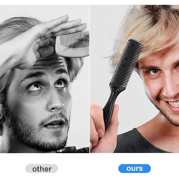1 stk. hårtynningskam, hårklipperkam, hårklipperkam for tynning, profesjonell DIY-barbering