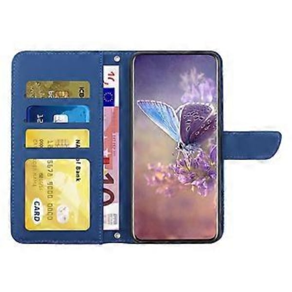 Plånboksfodral i PU-läder med präglad design för Samsung Galaxy F34 5G/M34 5G, stativfunktion och handledsrem (Stil D)