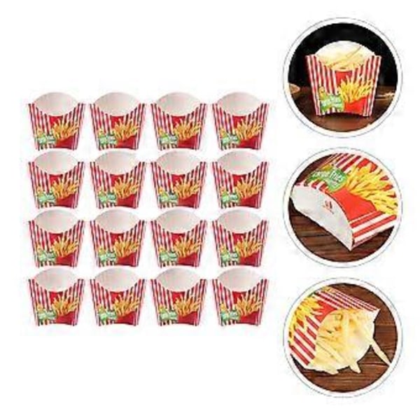 200 st Papperschipsbox Bärbar Snackmatlåda Fodral Snackförpackningsmaterial