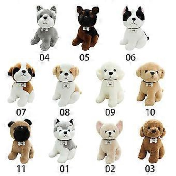 Plush Hundedocka, Söta och Bekväma Fyllda Mjuka Djurkuddar, Dockor för Barnflickor, Sovunderlägg, Present (30cm noob)