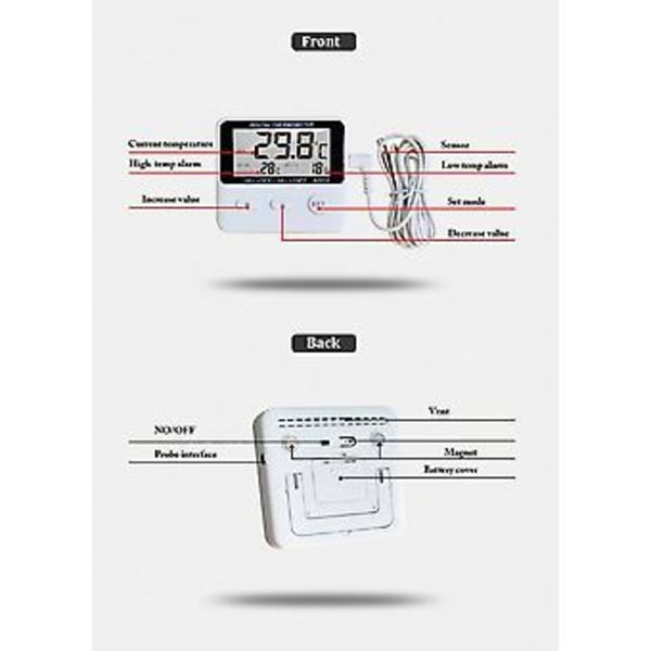 Akvarium Termometer Digitalt Akvarietermometer Nøyaktig Vann( )