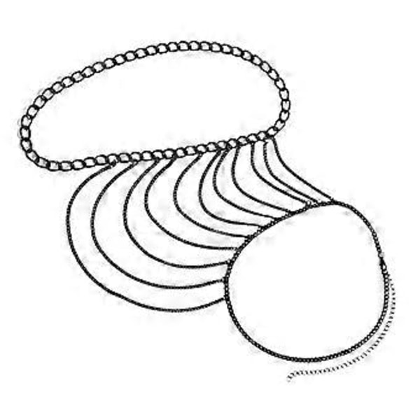 Choker Halsband Axel Tofs Kedja Mode för Klubb Bar Axeldekoration