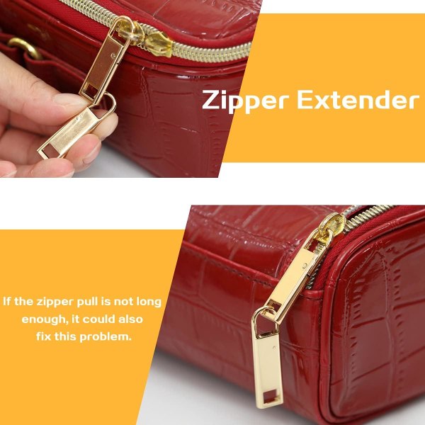 5 stycken Gun Color Zipper Repair Drag, Ersättning Zip Tabs, Zip