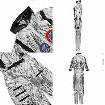 Rymdastronaut Cosplay Uniform Män Kvinnor Halloween Karneval Performance Kostym (L Herr)