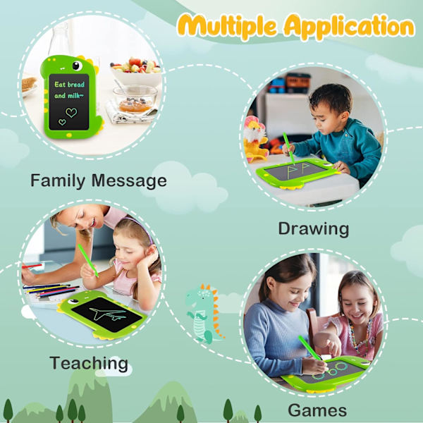 LCD-skrivetavle (26,5*19,8 cm), LCD Magic Board Dinosaur Toy for