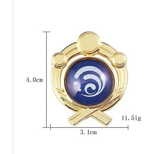 Genshin Impact Vision Broschnålar - Guds Öga Luminous Brosch - Spelprojekt Tillbehör För Kvinnor Dendro