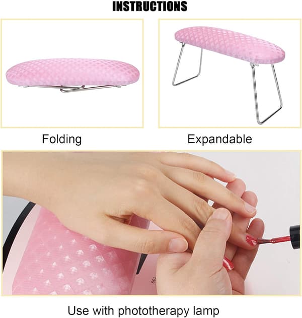 Neglepude til manicure - Foldbar håndpude til neglekunst