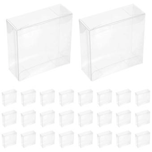 50 st Godisaskar PVC Transparent Chokladförpackningslådor Godislådor