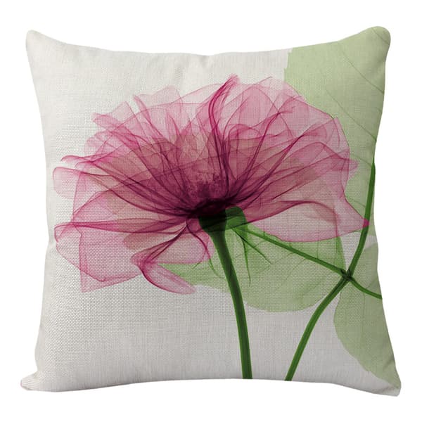 Set med 4 putetrekk 45 x 45 cm dekorative i polyester og lin