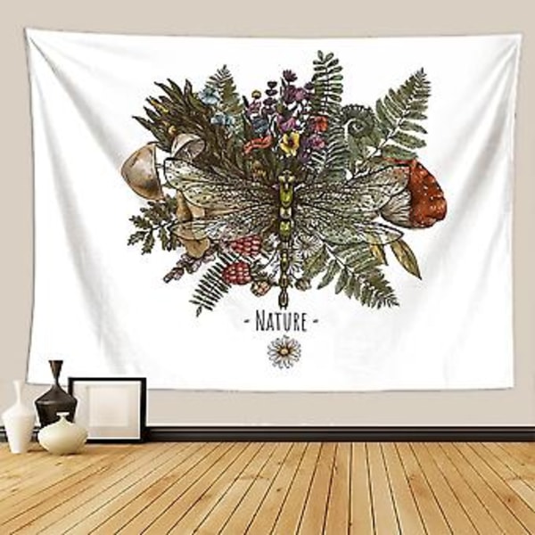Boho Sol-Tapet til Soveværelse Æstetik, Vintage Svampe Botanisk Plante Kunst Tapet Væghængning til Kollegieværelse Stue Dekoration 60x40\", Fe
