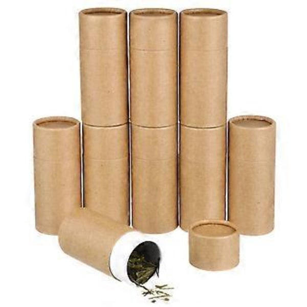 10 stk. Tæppe Deodorizer Cylinder Teæske Sonotube Rør Emballage Æske Håndværk Gave Emballage Æske Runde Kraft Papirbeholdere