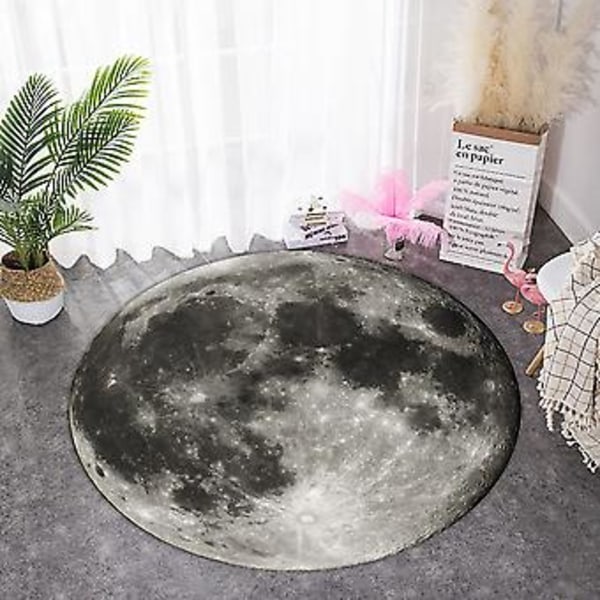 Liukumaton pyöreä matto istuintyyny alueen matot pestävä matto pyörivä tuolin matto makuuhuone 80cm