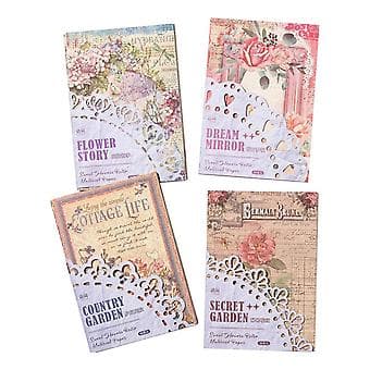 Vintage Scrapbogspapir til Scrapbooking, 144 stk. Junk Journal Tilbehør, Ephemera Pakke Journaling Ba