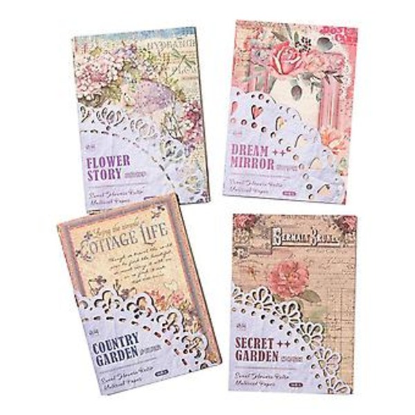 Vintage-tyyliset Scrapbooking-paperit, 144 kpl Junk Journal -tarvikkeita, Ephemera Pack Journaling Ba