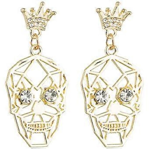 1 par Skull Øreringe Kvinder Dingle Drop Øreringe Kvinder Teen Halloween Øreringe Smykker