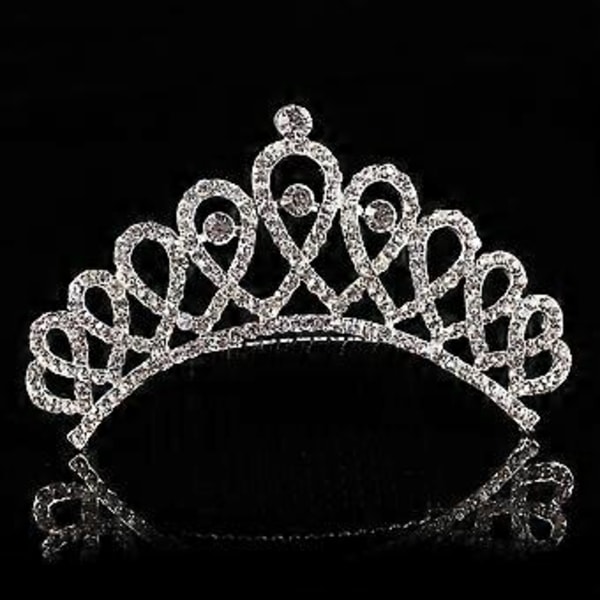 Mini Prinsesskrona Kam Rhinestone Barnkam Glittrande Pärla Huvudbonad Födelsedagshårprydnad Dekorativa Håraccessoarer för Flickor (stil 10)